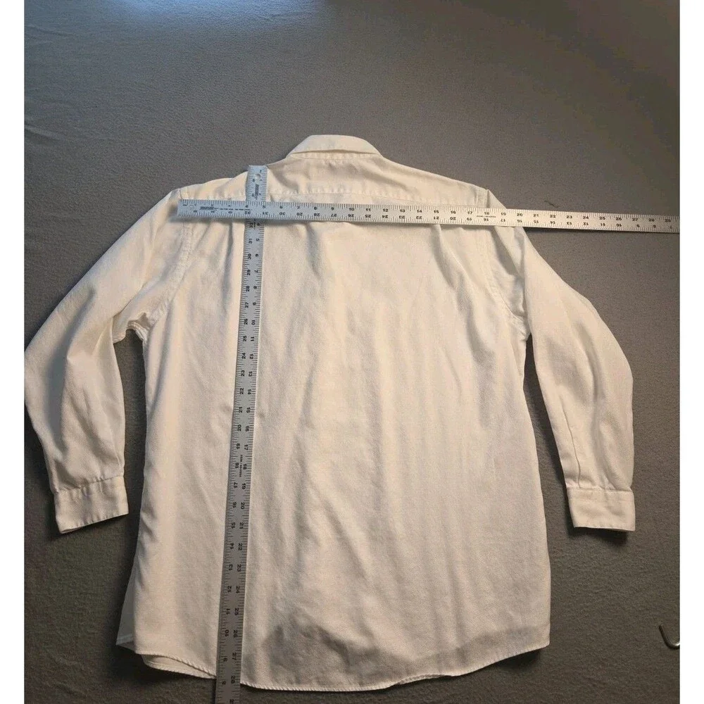Vintage Paul Stuart Shirt Bundle: White Cotton LS & Light Blue Linen SS (Sz L/M) - Picture 10 of 16